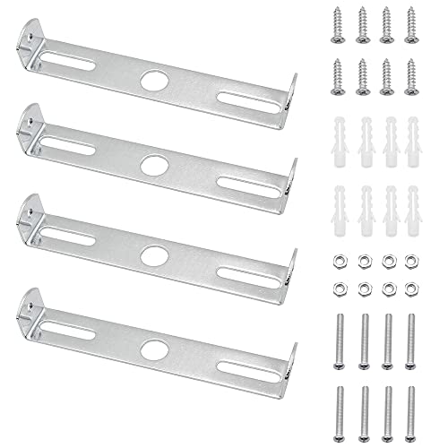 JINXIAN 4 Stück Deckenleuchte-Halterung 105 mm mit Schrauben für Home Office Deckenbeleuchtung Aufhängung, Weiß von JINXIAN