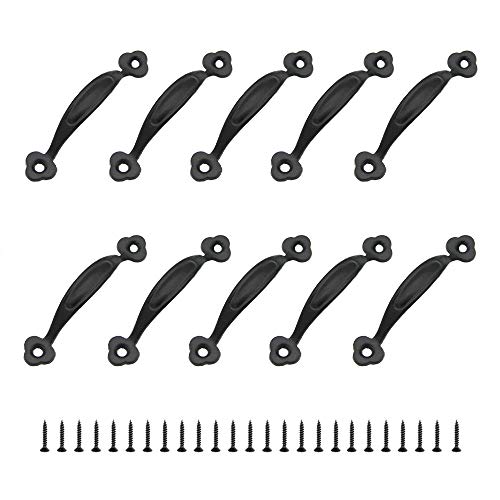 JINXM 10 Retro-Möbelgriffe, Türgriff, Griffabstand, rustikal, aus Zinklegierung, für Küche, Scheunentor, Garten, Schublade, Schrank aus Holz (80 mm) von JINXM