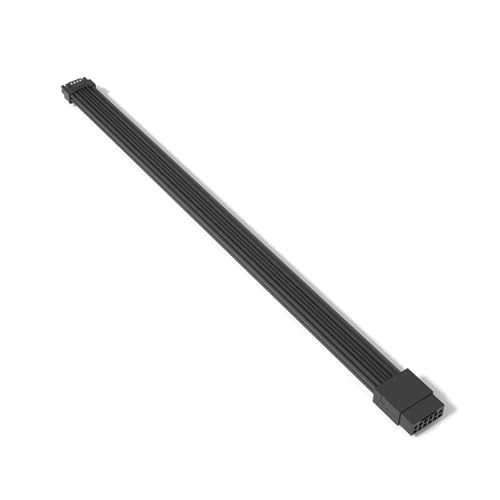 JINYINGHUA 12 + 4 16p Stecker-zu-Buchse-Verlängerungskabel 340 mm Nylon geflochtenes Netzwerkkabel Geeignet for Computergrafikkartengehäuse(Svart) von JINYINGHUA