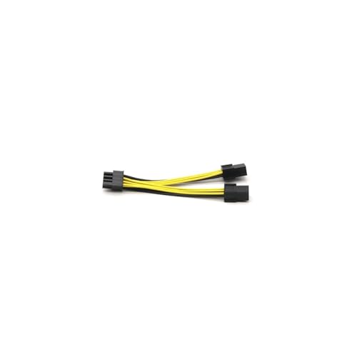JINYINGHUA Grafikkarte Dual 6-Pin auf 8-Pin Stromkonverterkabel Dual 6-Pin auf 6+2-Pin Stromverlängerungskabel for Grafikkarten(15cm) von JINYINGHUA