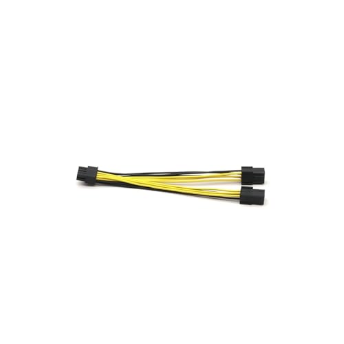JINYINGHUA Grafikkarte Dual 6-Pin auf 8-Pin Stromkonverterkabel Dual 6-Pin auf 6+2-Pin Stromverlängerungskabel for Grafikkarten(25cm) von JINYINGHUA