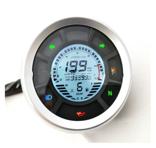 Motorrad LCD-Meter rund 1-6 Gänge Wassertemperaturanzeige metrische Kilometeranzeige von JINYINGHUA