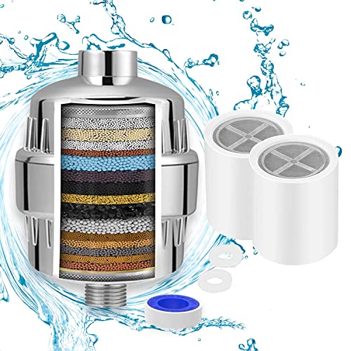 JINYOMFLY Duschfilter 20 Stufen, Dusch Filter Wasser, Duschkopffilter Duschwasserfilter mit Kartusche, Wasserfilter Kalkfilter für die Dusche, Wasserfilter Dusche Gegen Kalk von JINYOMFLY