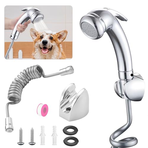 JINYOMFLY Bidet-Sprühset Aus ABS, Handbrause Bad Bidet, Bidet-Toilettensprüher, Toilette Shattaf mit 2M Schlauch und Wandhalterung, Bidet Brause für Toilette, Haustiere, Badezimmer von JINYOMFLY