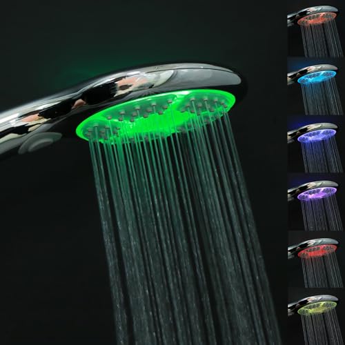 JINYOMFLY Duschkopf mit Licht, Duschkopf LED 7 Farbwechsel, 3 Duschmodi Handbrause LED, Duschkopf mit Beleuchtung, Farben ändern sich Automatisch JINYOMFLY Duschkopf mit Licht, Duschkopf LED 7 Farbwechsel, 3 Duschmodi Handbrause LED, Duschkopf mit Beleuchtung, Farben ändern sich Automatisch von JINYOMFLY