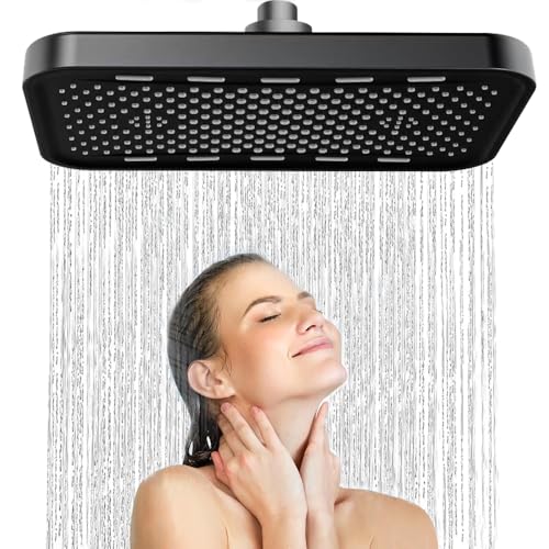 JINYOMFLY Großer Regendusche Duschkopf, 14 Zoll Grosser Duschkopf Regen xxl, 360° Verstellbarer Kopfbrause Regendusche, Selbstreinigende Groß Duschbrause Regendusche von JINYOMFLY