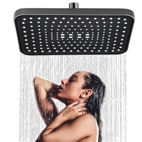 JINYOMFLY Großer Regendusche Duschkopf, 12 Zoll Grosser Duschkopf Regen xxl, 360° Verstellbarer Kopfbrause Regendusche, Selbstreinigende Groß Duschbrause Regendusche von JINYOMFLY