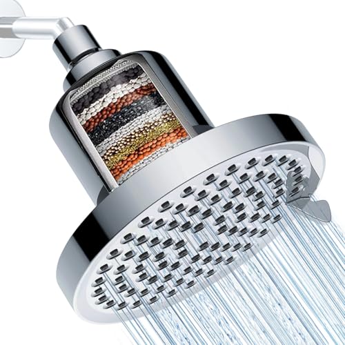 JINYOMFLY Regendusche mit 20-Stufen Filterpatrone, 7 Duschmodi Duschkopf Regendusche, Wasserfall-Filter Kopfbrause mit Selbstreinigend Silikondüse JINYOMFLY Regendusche mit 20-Stufen Filterpatrone, 7 Duschmodi Duschkopf Regendusche, Wasserfall-Filter Kopfbrause mit Selbstreinigend Silikondüse von JINYOMFLY