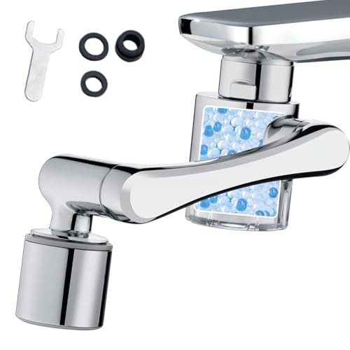 JINYOMFLY Wasserfilter Wasserhahn, 1080° drehbarer Multifunktionaler Verlängerungshahn, Wasserhahn Filter Transparenter, 2 Modi Wasserfilter für Wasserhahns für Küche, Bad, Waschbecken JINYOMFLY Wasserfilter Wasserhahn, 1080° drehbarer Multifunktionaler Verlängerungshahn, Wasserhahn Filter Transparenter, 2 Modi Wasserfilter für Wasserhahns für Küche, Bad, Waschbecken von JINYOMFLY