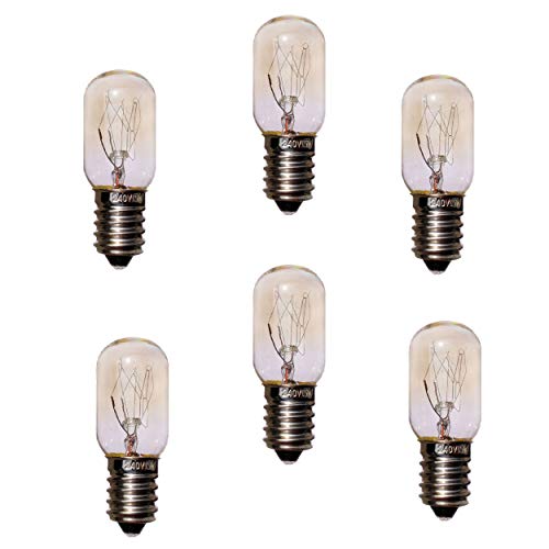 JINYU 15 W T22 E14 Backofen Sockel Birnen (6 Packung)-T22 Mikrowellenlampen 220 V hitzebeständig 300'C Glühlampe warmweiß 360 Grad Abstrahlwinkel 240 V von JINYU