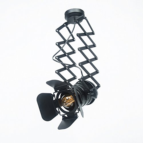 JINYU Vintage Decke Spotlight Fixture E27 Spot Light Industrial Spot Wandleuchte Verstellbare Metallspur Pendelleuchte für Coffee Bar Esszimmer (Birne nicht im Lieferumfang enthalten) von JINYU
