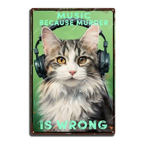Aluminiumschild Vintage Art Blechschild Musik Because Murder Is Wrong Poster Blechschild für Man Cave Garage Home Wanddekoration 20,3 x 30,5 cm Aluminiumschild Vintage Art Blechschild Musik Because Murder Is Wrong Poster Blechschild für Man Cave Garage Home Wanddekoration 20,3 x 30,5 cm von JIOBVTS