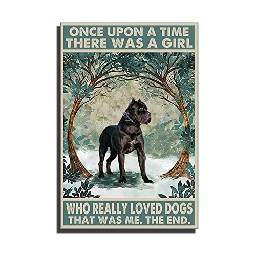 JIOBVTS Leinwandbild, Motiv: Brindle Boxer Once Upon A Time There Was A Girl Who Really Loved Dogs That Was Me Poster, Leinwanddruck, Heimdekoration, Wandkunst, 30,5 x 45,7 cm, rahmenlos JIOBVTS Leinwandbild, Motiv: Brindle Boxer Once Upon A Time There Was A Girl Who Really Loved Dogs That Was Me Poster, Leinwanddruck, Heimdekoration, Wandkunst, 30,5 x 45,7 cm, rahmenlos von JIOBVTS