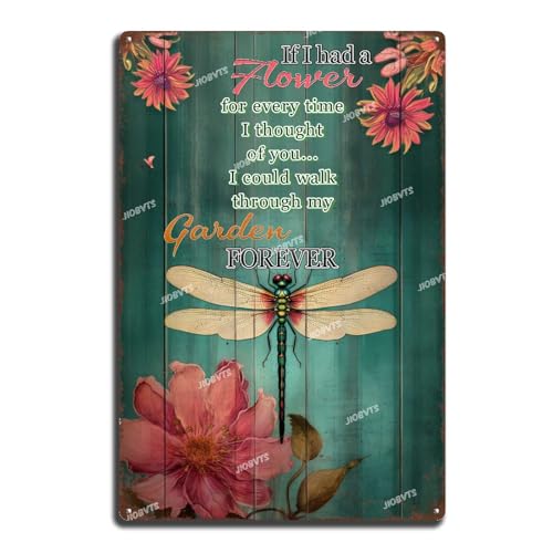 Vintage Art Blechschild Garten Libelle If I Had A Flower Blechschild Vintage Kunst Wanddekoration Schild für Garten Retro Store Cafe 20,3 x 30,5 cm Vintage Art Blechschild Garten Libelle If I Had A Flower Blechschild Vintage Kunst Wanddekoration Schild für Garten Retro Store Cafe 20,3 x 30,5 cm von JIOBVTS