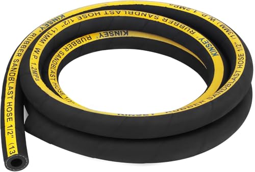 Sandstrahlpistolenschlauch – 1,27 cm Innendurchmesser, 2,5 cm Außendurchmesser, 3 m lang, robuster Gummi-Sandstrahlschlauch Sandstrahlpistolenschlauch – 1,27 cm Innendurchmesser, 2,5 cm Außendurchmesser, 3 m lang, robuster Gummi-Sandstrahlschlauch von JIOTAR