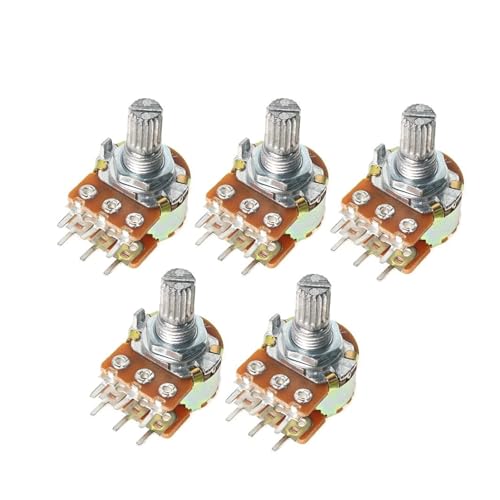 JIOYUNG eufeifeiegds 5PCS WH148 B1K B2K B5K B10K B20K B50K B100K B500K 6 Pin Shaft 15mm Amplifier Dual Stereo Potentiometer 10K 1K 5K 50K 100K 1M Ohm wefeiegds(1M Ohm) von JIOYUNG