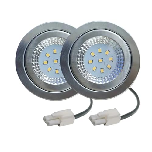 eufeifeiegds 2er-Pack Rauchabzugsleuchte for die Küche, 1,5 W, 230 V, 68 mm, Dunstabzugshaubenleuchte, Herdhaubenlampe, Rauchabzugsleuchte, Weiß 6000 K wefeiegds von JIOYUNG