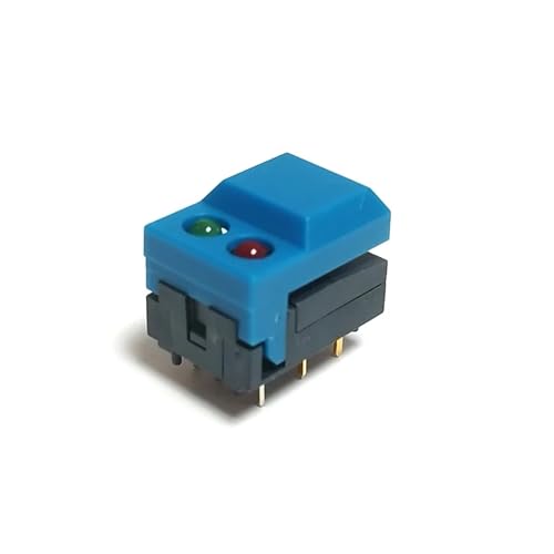 eufeifeiegds 4 PCS PB86-A2 Rote und Grüne LED 8Pin Momentary PCB Mount SPDT Quadrat Push Button Tact Switch Größe 12X17 wefeiegds von JIOYUNG