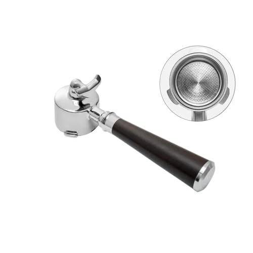 eufeifeiegds Doppelauslauf 51mm Kaffee-Siebträger mit 1 2 Tassen Korb for ECO680 ECO685 Kaffeemaschine(Chocolate,With 1 2 cups basket) von JIOYUNG