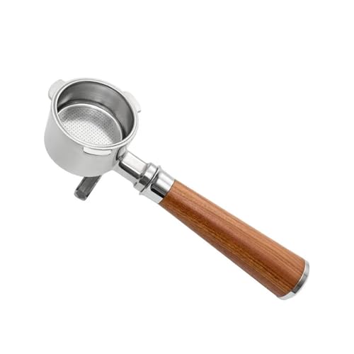 eufeifeiegds Doppelauslauf 51mm Kaffee-Siebträger mit 1 2 Tassen Korb for ECO680 ECO685 Kaffeemaschine(Light yellow,With 1 2 cups basket) von JIOYUNG