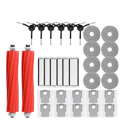 eufeifeiegds For Q / P10 A7400RR Roboter Staubsauger Reiniger Zubehör Wichtigsten Seite Pinsel Filter Mopp Tücher Staub Tasche Ersatzteil wefeiegds(Light Grey) von JIOYUNG