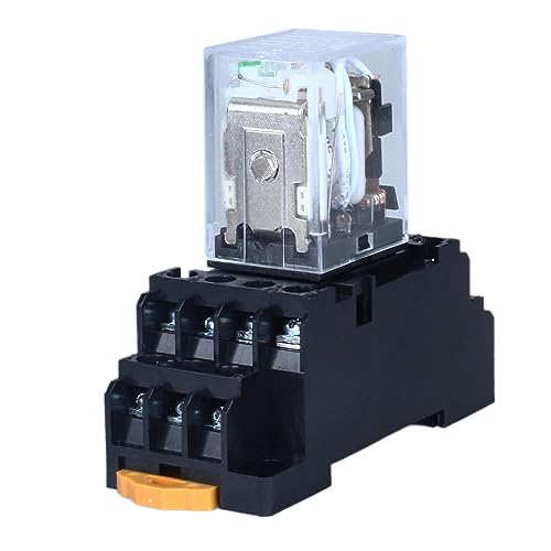 Spule Elektromagnetisches Leistungsrelais 12V DC 5A 14 Pins 4NO 4NC HH54P Relais mit LED Anzeiger Steckdose Spule Elektromagnetisches Leistungsrelais 12V DC 5A 14 Pins 4NO 4NC HH54P Relais mit LED Anzeiger Steckdose von JIQI