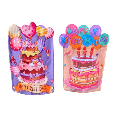 JISADER 2Pcs Geburtstag Stuhl Abdeckung Alles Gute Zum Geburtstag Dekor Esszimmer Geburtstag Stuhl Dekoration Kuchen Muster Kinder Geburtstag Stuhl Cove von JISADER