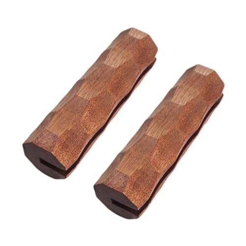 JISADER 2Pcs Grill Pan Griffe Holz Einfach zu Bedienen Praktische Mehrzweck Wärmedämmung Griffe, A von JISADER
