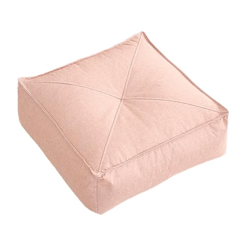 JISADER Bodenkissen Bodenkissen Pouf Sitzkissen Stuhlpolster für Sofa Schlafzimmer Teezeremonie, Hell-Pink von JISADER