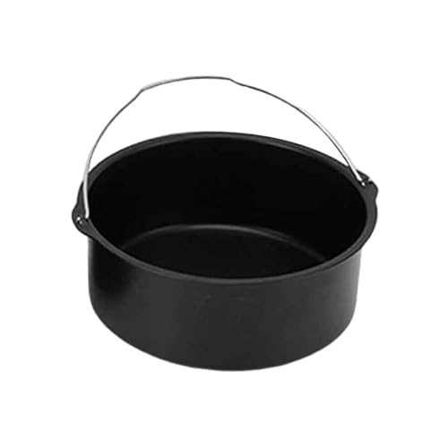 JISADER Brotbackkorb, Karbonstahl-Luftfritteusenpfanne mit Griff, tragbare Antihaft-Luftfritteusen-Pizzapfannen für Steaks, Pommes Frites, 8 Zoll JISADER Brotbackkorb, Karbonstahl-Luftfritteusenpfanne mit Griff, tragbare Antihaft-Luftfritteusen-Pizzapfannen für Steaks, Pommes Frites, 8 Zoll von JISADER