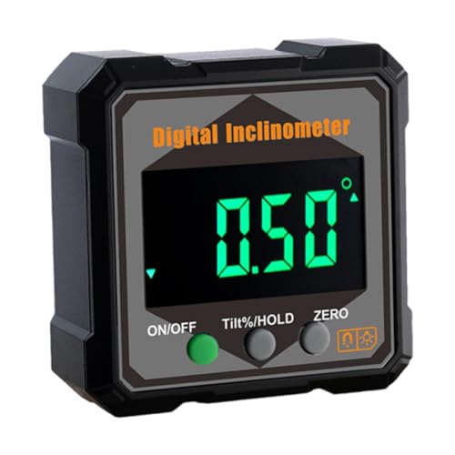 JISADER Digitaler Neigungsmesser, Digitaler Wasserwaage Winkelmesser, 4 X 90 Grad Winkelmesser, IP54 Hochleistungs Hintergrundbeleuchtung für, B von JISADER
