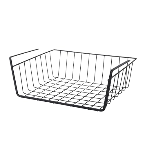 JISADER Drahtkorb für unter dem Regal, Gewürzregal, multifunktionaler Organizer, Aufbewahrung unter dem Regal, Gestell für Schrank, Bücherregal, Speisekammer, Schwarz, S JISADER Drahtkorb für unter dem Regal, Gewürzregal, multifunktionaler Organizer, Aufbewahrung unter dem Regal, Gestell für Schrank, Bücherregal, Speisekammer, Schwarz, S von JISADER