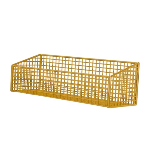 JISADER Drahtkorb zur Wandmontage, hängender Obstkorb zur Küchenaufbewahrung, Vorratsschrank-Organizer für den Schrank, Gold S von JISADER