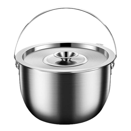 JISADER Edelstahl Camping Kochgeschirr Set, Multifunktionale Kochgeschirr mit Deckel Und Griff, Outdoor Kochen Container, 5.0 Liter JISADER Edelstahl Camping Kochgeschirr Set, Multifunktionale Kochgeschirr mit Deckel Und Griff, Outdoor Kochen Container, 5.0 Liter von JISADER