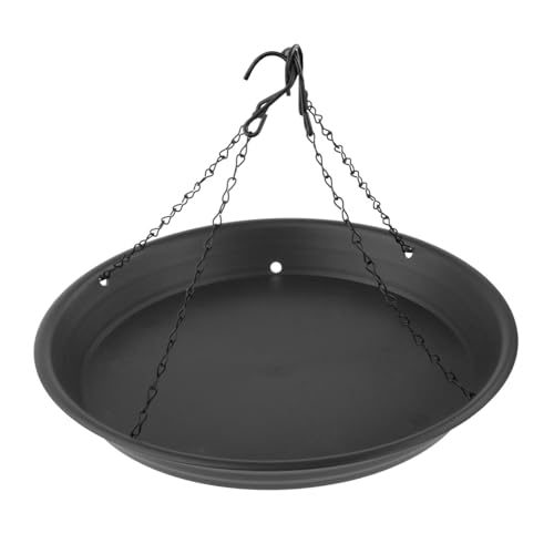 JISADER Hängendes Vogelbad und Futterstation für die Terrasse, Schwarz von JISADER