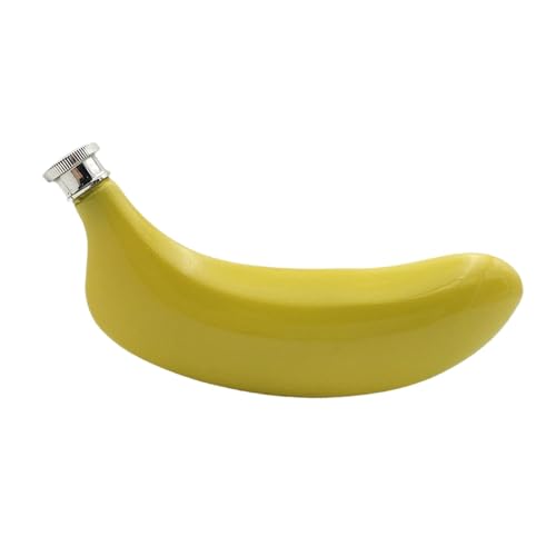 JISADER Hip Bottle 5oz Bananenförmiger Krug, Schnaps-Taschenflasche aus Edelstahl zum Grillen, ohne Seil von JISADER