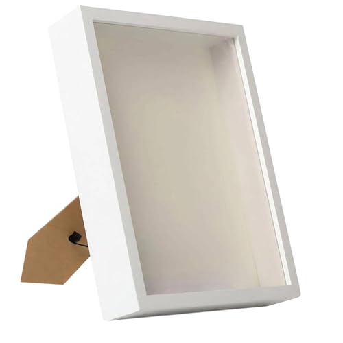 JISADER Holz DIY Rahmen Display Box Tischdekoration Fotorahmen Memory Box Rahmen für Andenken Erinnerungsstücke Medaillen, Weiß JISADER Holz DIY Rahmen Display Box Tischdekoration Fotorahmen Memory Box Rahmen für Andenken Erinnerungsstücke Medaillen, Weiß von JISADER