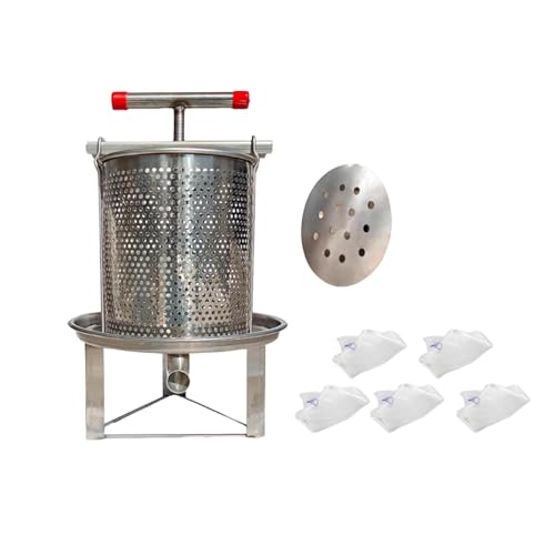 JISADER Honigpresse, Fruchtpresse, Praktisch, mit Filterbeuteln, Tragbarer Zerkleinerer, Zur Herstellung von Gemüse, 5 Filterbeutel JISADER Honigpresse, Fruchtpresse, Praktisch, mit Filterbeuteln, Tragbarer Zerkleinerer, Zur Herstellung von Gemüse, 5 Filterbeutel von JISADER