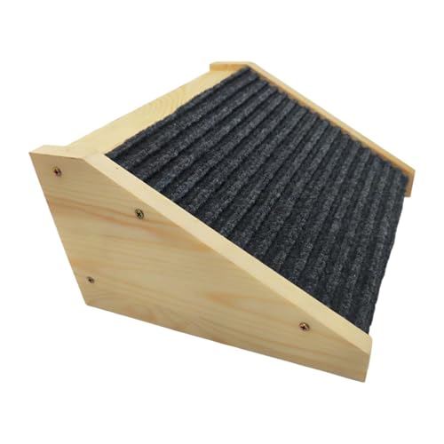 JISADER Hunderampe für Treppen im Haus, Hunderampe rutschfeste Haustierrampe, Kofferraum Rampe für Mittelgroße Hunde, Haustier-Rampenleiter aus Holz für Bett, Sofa, Auto, 25cmx30cmx15cm von JISADER