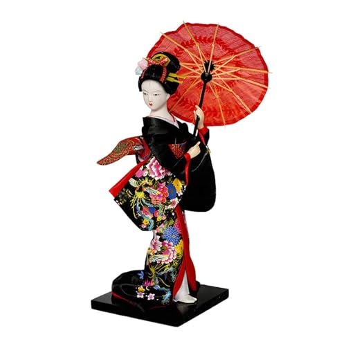 JISADER Japanische Geisha-Kimono-Puppe, Geisha-Kimono-Statue, asiatische Geisha-Sammelfigur von JISADER