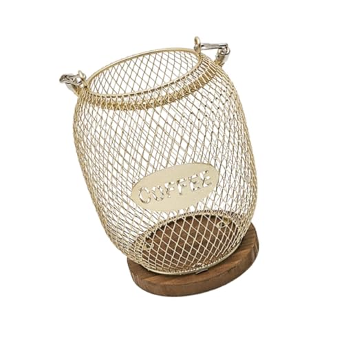 JISADER Kaffeekapselhalter, Aufbewahrungskorb mit Großer Kapazität für Die Küchenarbeitsplatte, Blaugold, 13cmx17cm JISADER Kaffeekapselhalter, Aufbewahrungskorb mit Großer Kapazität für Die Küchenarbeitsplatte, Blaugold, 13cmx17cm von JISADER