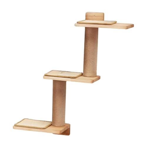 JISADER Katzen-Wandregale, 3-in-1, Katzenleiter, Kratzbaum zum Springen, Faulenzen, Nickerchen Machen, Ausruhen von JISADER