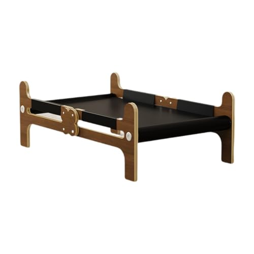 JISADER Katzenbett Aus Holz Zum Schlafen, Erhöhtes Design für Hauskatzen Und Welpen, Schwarz JISADER Katzenbett Aus Holz Zum Schlafen, Erhöhtes Design für Hauskatzen Und Welpen, Schwarz von JISADER