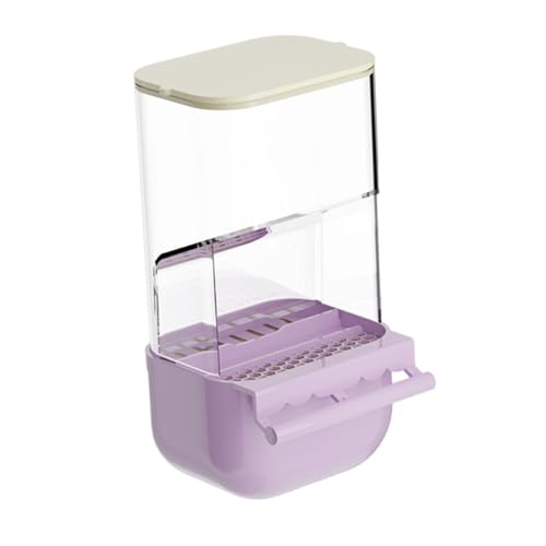 JISADER Kein Durcheinander Vogelkäfig Futterspender, Papageien Futtersuche Futterspender, Futterbehälter Hängende Futterstation, Violett von JISADER