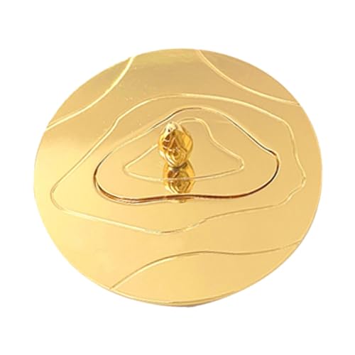 JISADER Kerzenabdeckung, Kerzendeckel, staubdichte Abdeckung aus Zinklegierung, Glasdeckelschirm, Kerzenschirme, Kerzenglashülle für Kerzenglas, 81 mm Gold von JISADER