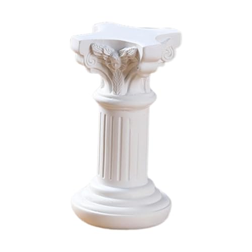 JISADER Kleine römische Säulenstatue, Kerzenhalter, Mini-griechische Säulenfigur für den Geburtstagsgarten, 8.2 cm X 8.2 cm X von JISADER