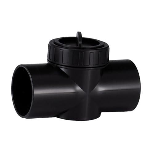 JISADER Kompakter Aquarium Steuerventilanschluss für Aquarien, Einfache Installation, Kompakter Und Robuster Schlauchanschluss, Schwarz 40mm von JISADER