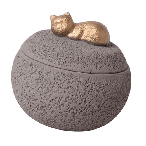 JISADER Kompakter Gedenkbehälter für Haustiere mit Stabilem Boden, 350 Ml, Grau von JISADER