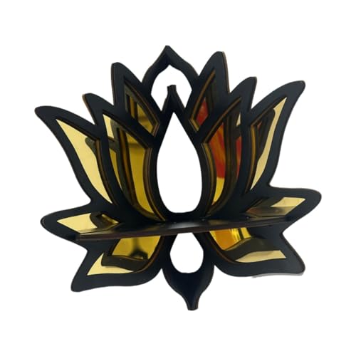 JISADER Lotus Eckregal ätherische Öl Display Organisator Sammlungen Holzhänge schwimmende Regale für Wohnzimmer Heimschlafzimmer von JISADER