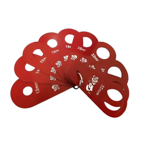 JISADER Obst Durchmesser Gauge Lineal Vielseitiger Messschieber Kompakte Heidelbeere Mess Lineal Messung Gerät, Rot von JISADER